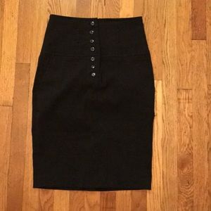 Black high waisted black pencil skirt